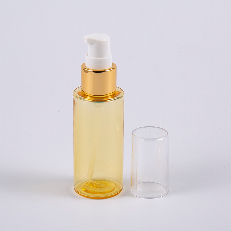 Poloprůhledná barevná kulatý tvar 50ml PETG tlustostěnná lahvička na mléko s pumpičkou 