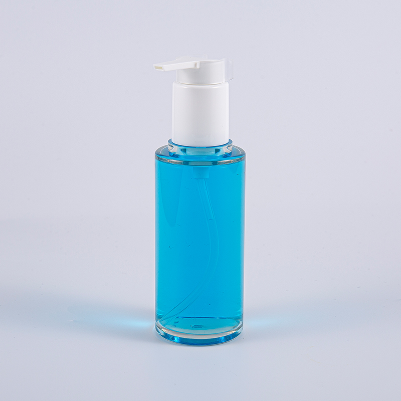 Čirá PETG 100ml lahvička na mléko s kulatým tvarem s bílou plastovou pumpičkou
