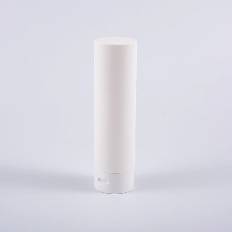 Bílá Soft Touch kulatá obrácená 180ml PE lahvička na čištění vlasů s kondicionérem na vlasy s odklápěcím uzávěrem