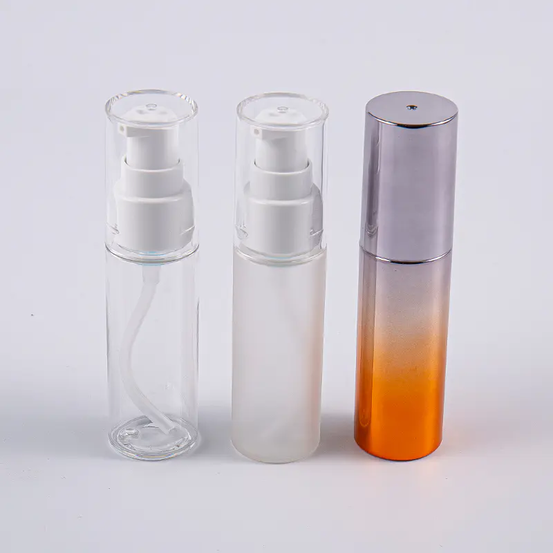 Různé barvy Kulatý tvar 30ml PETG lahvička na lotion s pumpičkou Cestovní použití