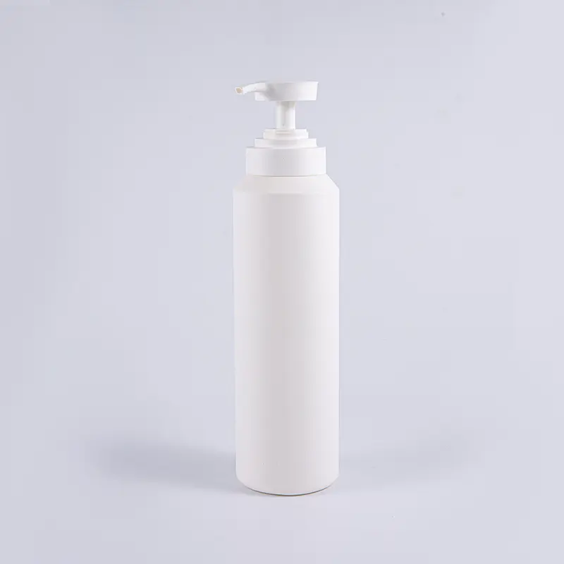 Bílá a černá měkká kulatá velká 1000ml PE čistící láhev s pumpičkou