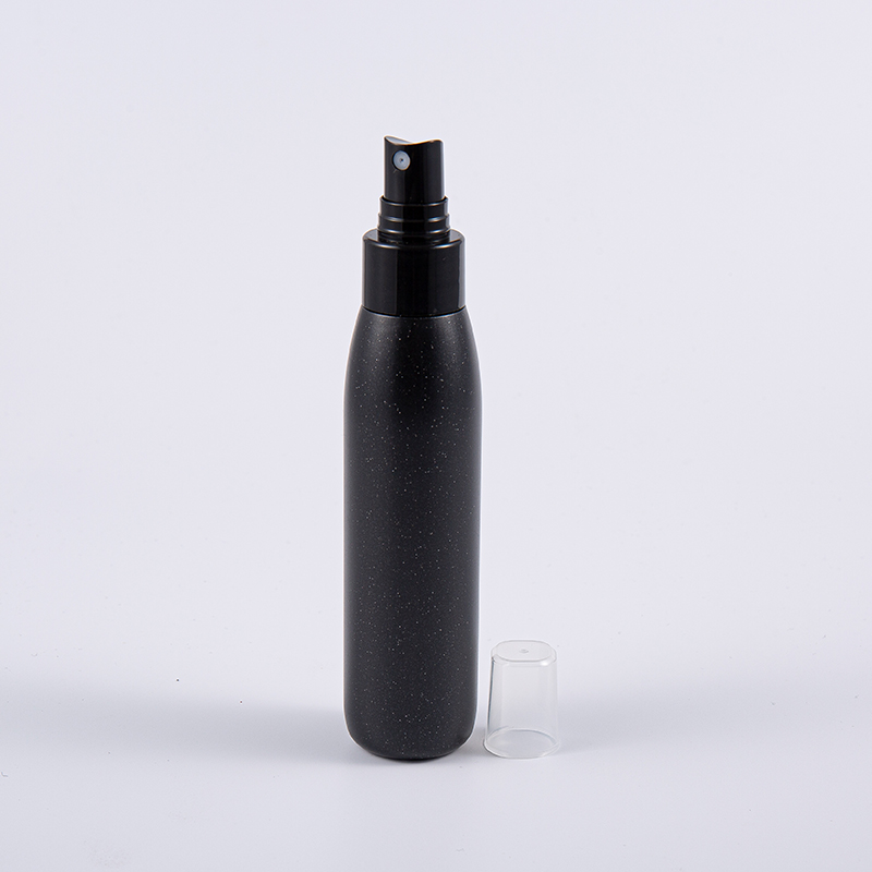 100ml a 250ml PE láhev – černá s plastovým dávkovačem s perleťovou úpravou