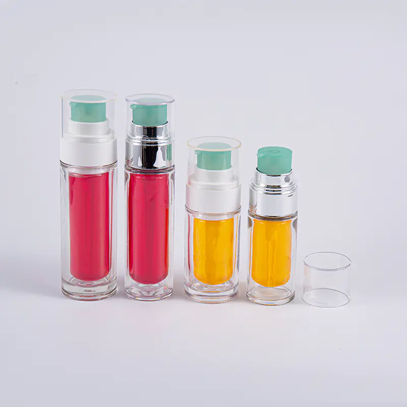 Čirá PETG láhev s vícevrstvým kompozitním vnitřním sáčkem 30 ml 50 ml vakuová láhev s pumpičkou