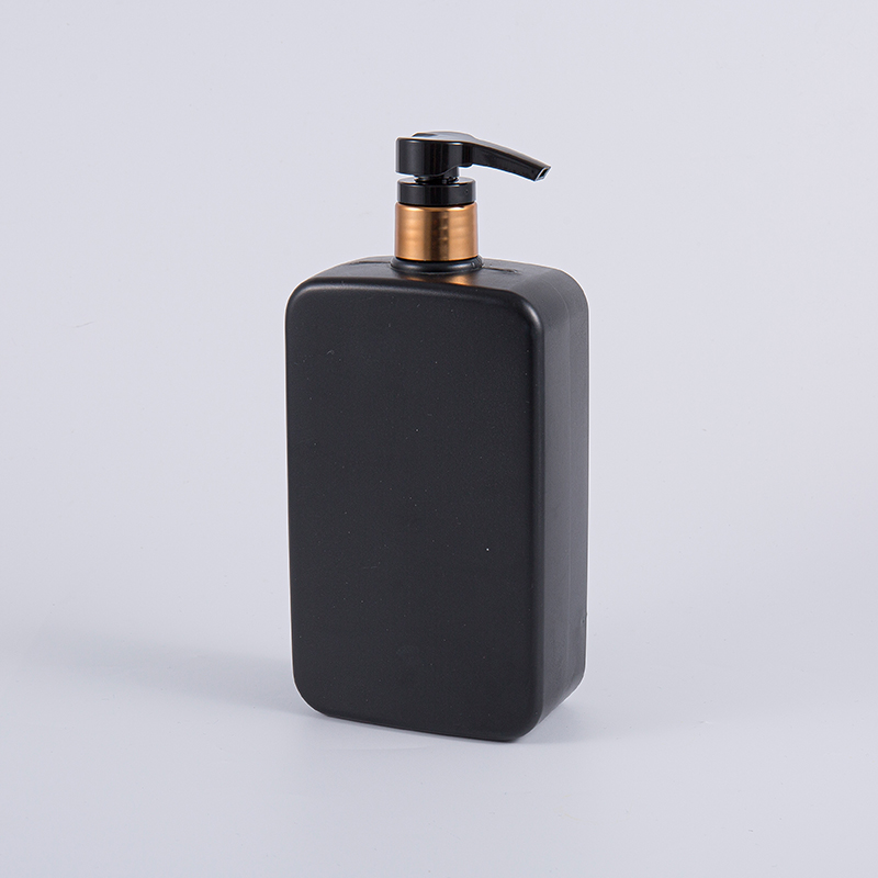 Pevná černá barva čtvercová 1000ml PE šamponová pumpička čistící láhev
