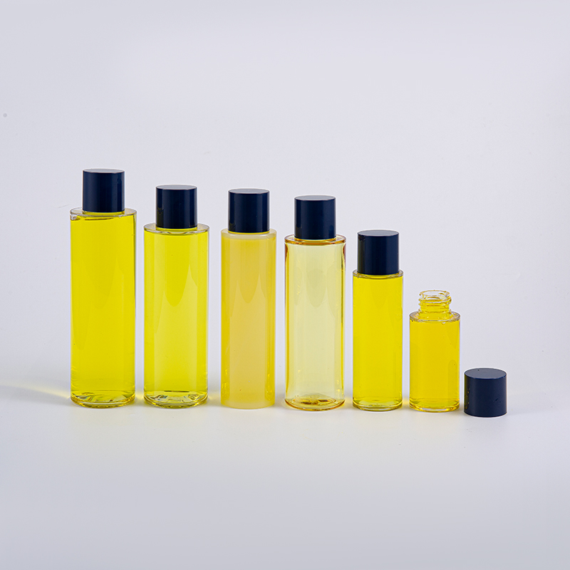 50 ml 100 ml 120 ml 130 ml 170 ml 200 ml PETG kulatá lahvička na lotion s kulatým šroubovacím uzávěrem a malými vložkami
